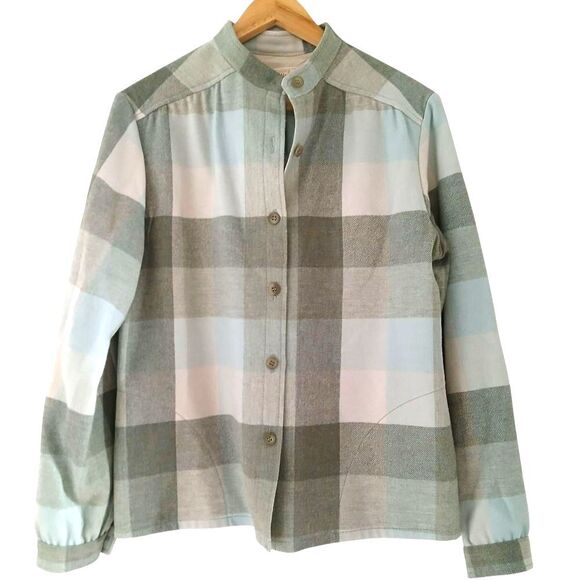 Girl's Vintage 1970's Young Pendleton Plaid 100% Wool Jacket Button-Up Shirt - Picture 1 of 9